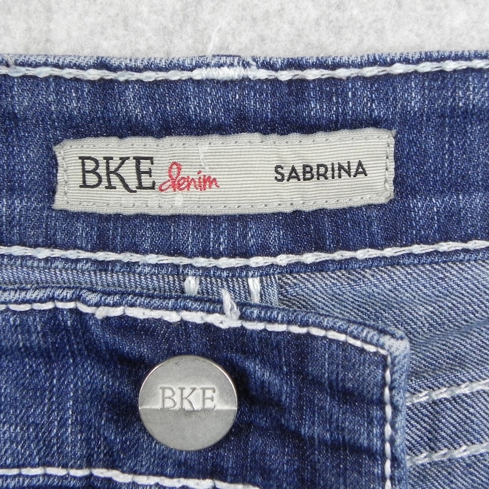BKE Buckle Jeans Womens 29 Sabrina Cropped 5-Pocket Stretch Flex Denim Blue - Picture 3 of 11